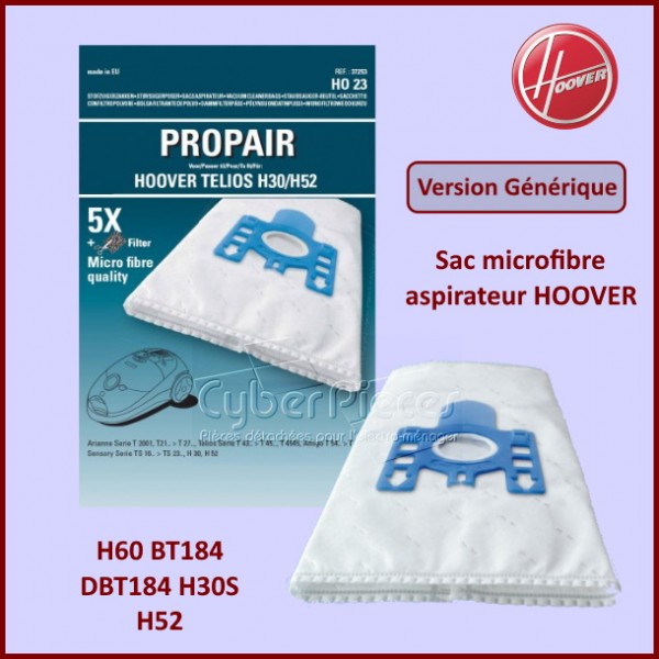 Sacs microfibre générique HOOVER H60 - H52 - H30S CYB-372961