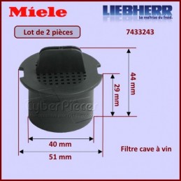 Filtre à charbon WF090 cave à vin 7433243 (Lot de 2) CYB-024938