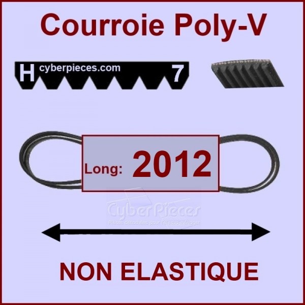 Courroie 2012H7 non élastique CYB-414326