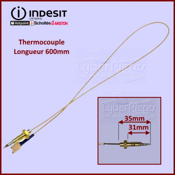 Thermocouple Bruleur Indesit C00052986 CYB-048408