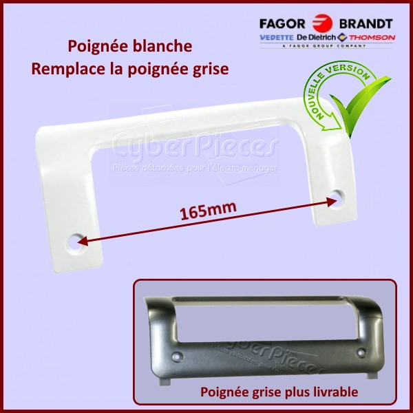 Poignée de porte réfrigérateur Brandt AS0041236 CYB-173568