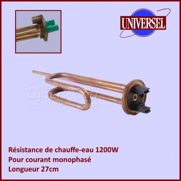Resistance Chauffe Eau 1200W Mono MTS 27cm CYB-403108