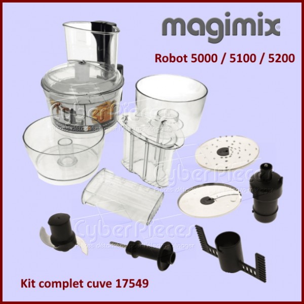 Kit complet cuve Magimix 17549 robot 5000 / 5100 / 5200 CYB-025997