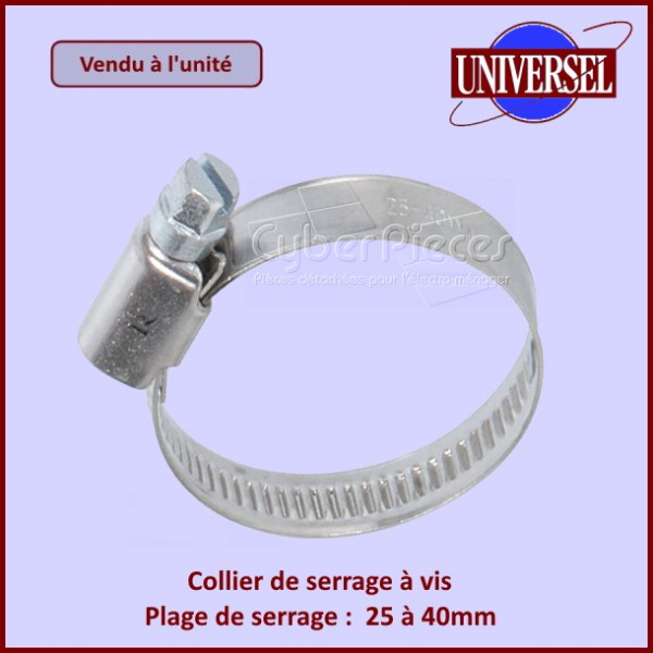 Collier de serrage 25-40mm à la pièce CYB-092180