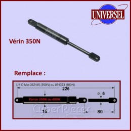 Verin à gaz 380N porte relevable micro ondes KESSEBOHMER - Vigier  Electroménager