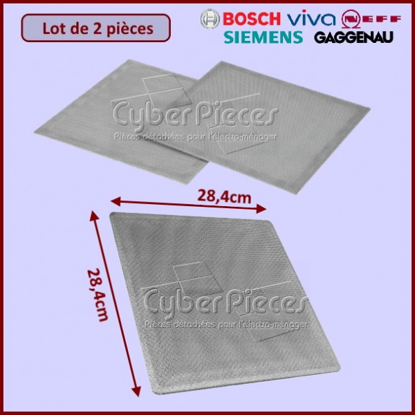 Lot de 2 Filtres métalliques Bosch 00298619 CYB-287678