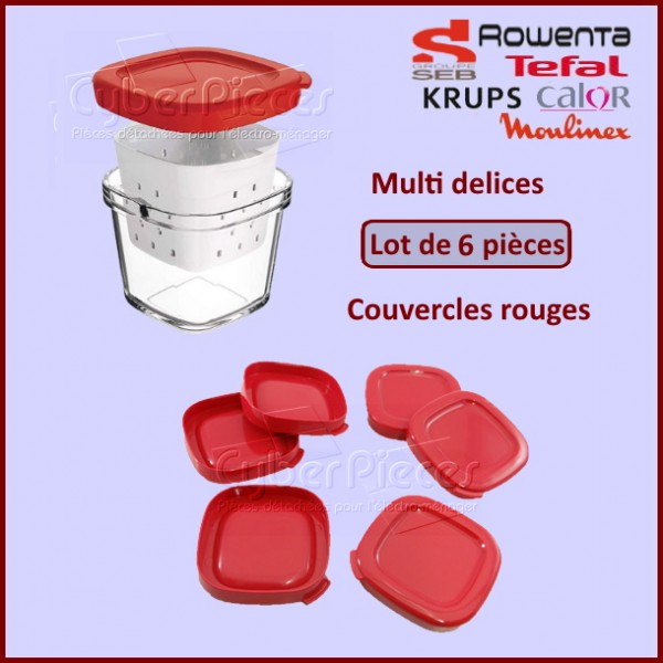 Accessoires et pièces détachées MULTI DELICES EXPRESS 6 POTS ROUGE