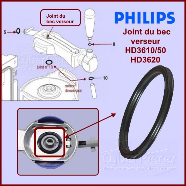 Joint N°00 Tireuse bière PERFECTDRAFT Philips HD3720 HD3620 HD3610 HD3600  XRing