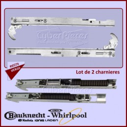 Lot de 2 charnières Whirlpool 481010724324 CYB-436847