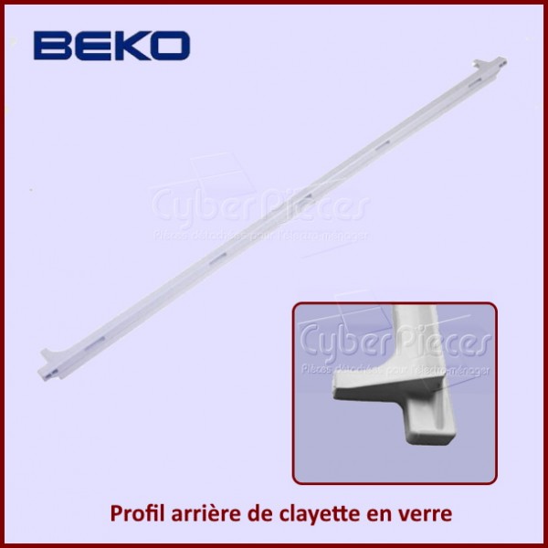 Profil arrière de clayette en verre Beko 4864620200 CYB-043588