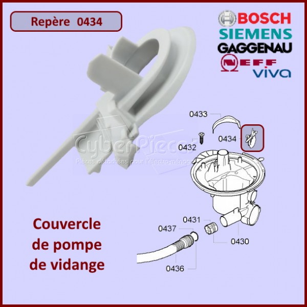 Couvercle pompe de vidange Bosch 00611322 CYB-296953