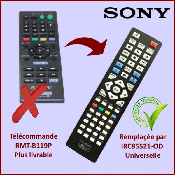 Télécommande SONY 149002812 (RMT-B119P) CYB-437462