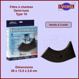 Filtre à charbon 1/2 Lune Type Elica 10 (AMC859) CYB-002844