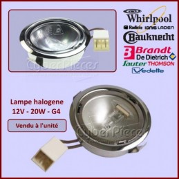 Lampe halogene 12V - 20W - G4 Brandt 74X3444 - Pièces hotte