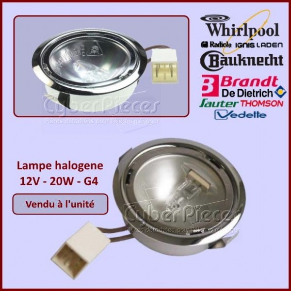 Ampoule 20w 12v 300°halogene pour Hotte Bosch