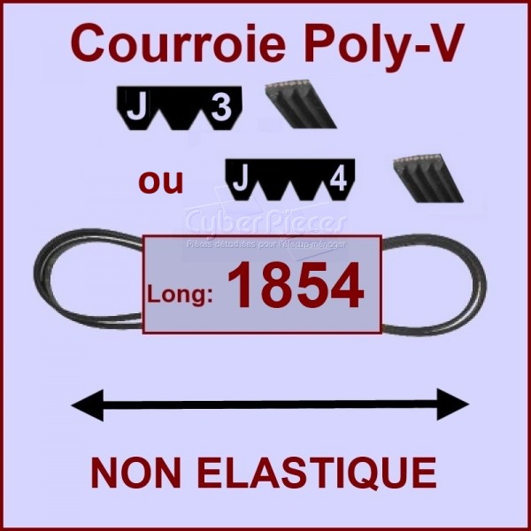 Courroie 1854J3 ou J4 non élastique