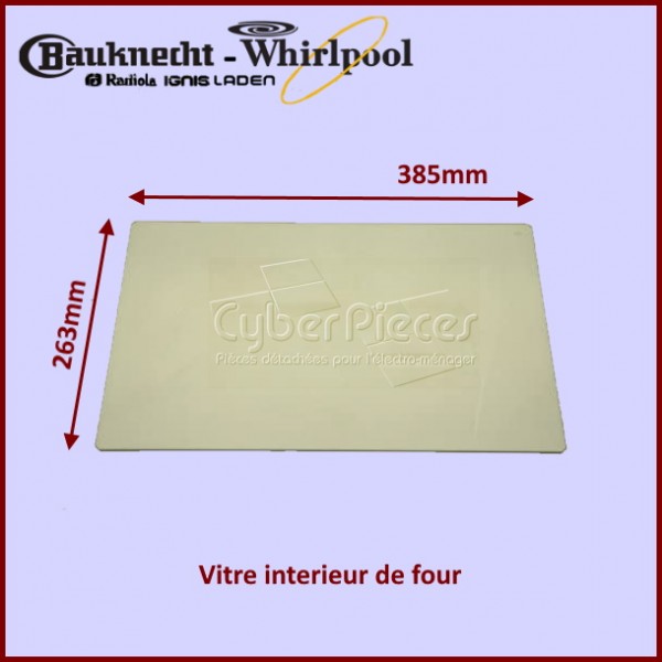 Vitre interieur de four Whirlpool 481945069623 CYB-085885