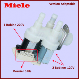 Electrovanne Triple adaptable Miele 4035200 avec plaque CYB-338172