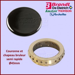 Couronne et bruleur D.43mm BRANDT 71X5063 CYB-135948