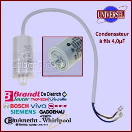 Condensateur à fils 4,0µF (4mF) 400V CYB-255462