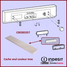 Cache face avant poignée couleur inox Indesit C00283357 CYB-439725