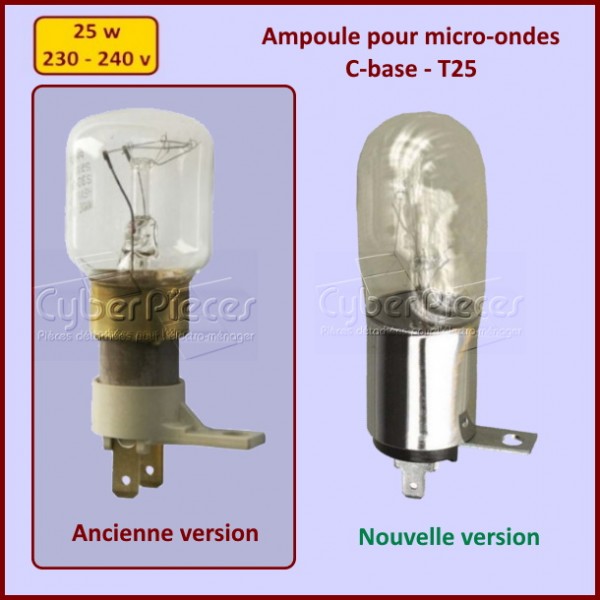 Lampe micro-ondes 25w a cosses pour Micro-ondes Scholtes