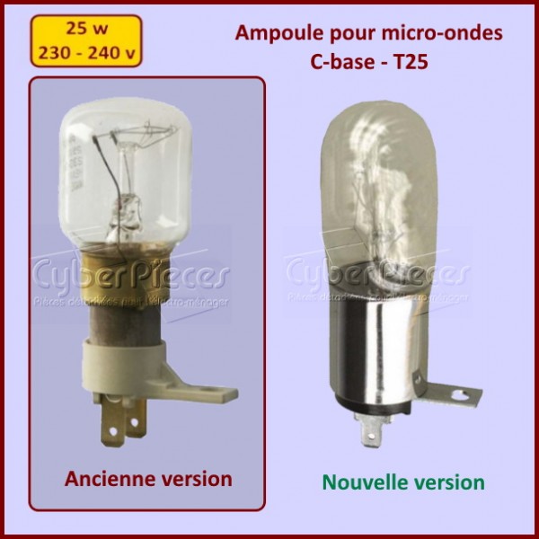 Ampoule pour micro-ondes C-base - T25 - 25W - 240V CYB-033244