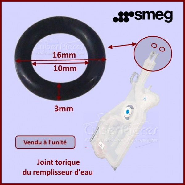 Joint torique remplisseur d'eau Smeg 754131307 CYB-421096