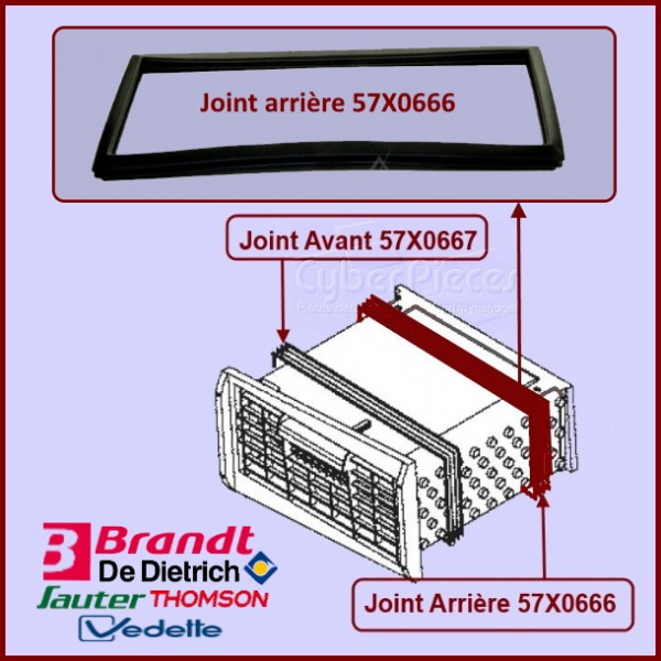 Joint arrière de condenseur Brandt 57X0666 CYB-228671