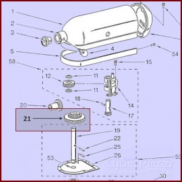 Roue Dentée Kitchenaid 9709627 seule CYB-351430