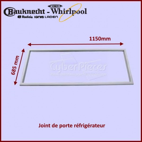 Accessoire Réfrigérateur et Congélateur Whirlpool Joint de porte congélateur  Réfrigérateur, congélateur 481246688648, BAUKNECHT - 106760