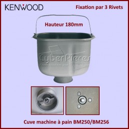 Cuve machine à pain BM250/BM256 Hauteur 180mm - KW702945 CYB-107624