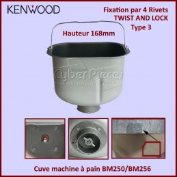 Cuve machine à pain BM250/BM256/BM260/BM366 Hauteur 168mm KW715072 CYB-374156
