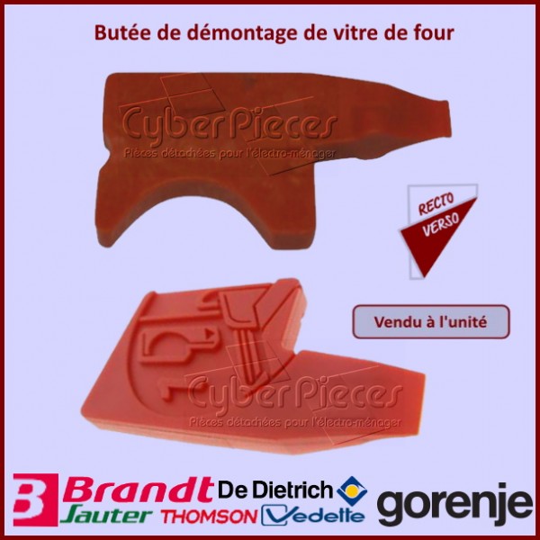 Clé - Butée de démontage de vitre de four Brandt 72X0283 CYB-238625