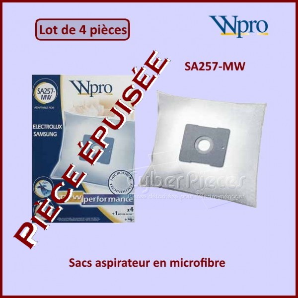 Sacs aspirateur WPRO SA257-MW (Lot de 4) CYB-199926