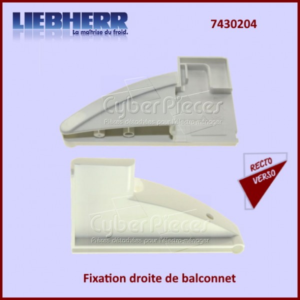 Fixation droite de balconnet Liebherr 7430204 CYB-368872