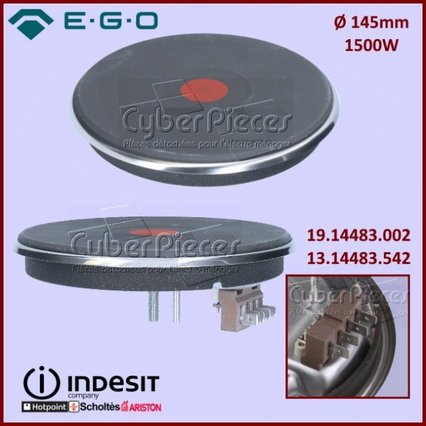 Plaque 1500W abimée Diam 145mm Ego 13.14483.542 Ocas-112109