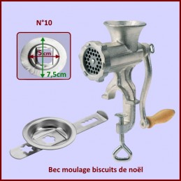 Bec moulage N°10 biscuits de noël adaptable hachoir fonte CYB-168960