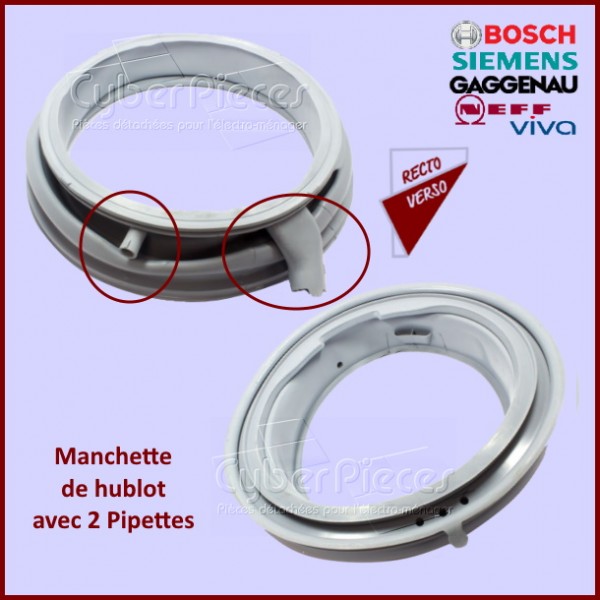 Manchette de hublot avec 2 Pipettes Bosch 00680405