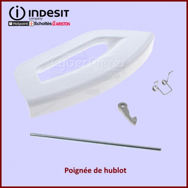 Poignée Blanche de hublot Indesit C00507932 CYB-150934