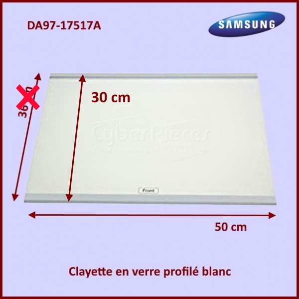 Clayette en verre Samsung DA97-17517A