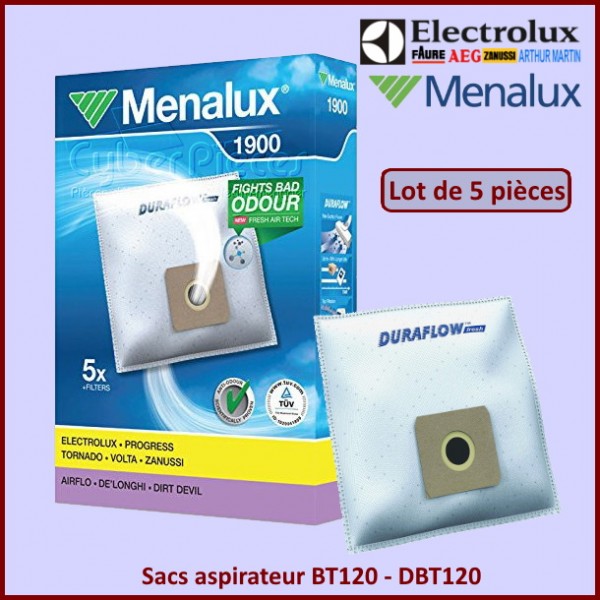 Lot de 5 sacs aspirateur CHROMEX BT120 - DBT120 CYB-225359