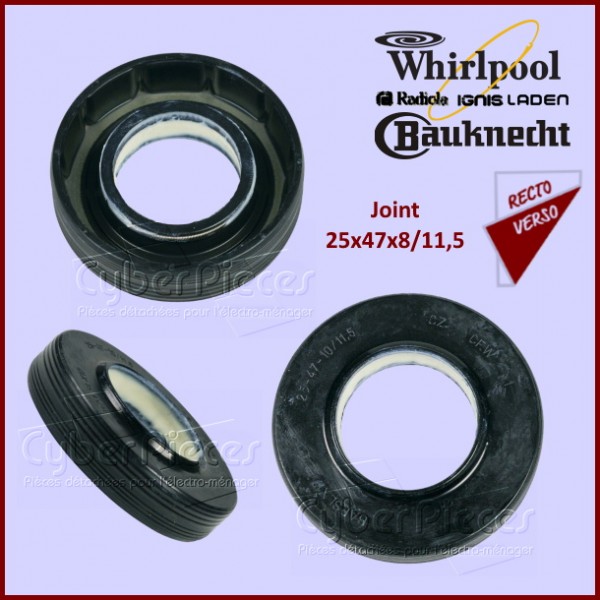 Joint d'axe 25x47x8/11,5mm Whirlpool 481931038657 CYB-009393
