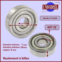 Roulement 607ZZ - 7x19x6mm CYB-009836