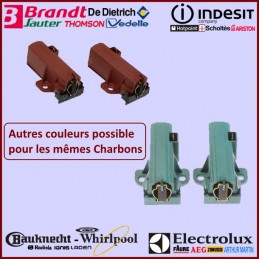 Charbons moteur avec support 36,5x13x5mm - Pièces machine à laver