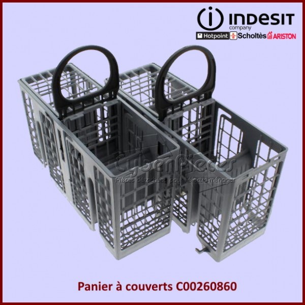 Ariston / Hotpoint / Indesit / Whirlpool Panier de lave-vaisselle pour  couverts Indesit C00257140