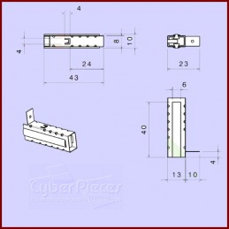 Lot de 2 Charbons moteur Aldes / Karcher CYB-055284