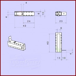 Lot de 2 Charbons moteur ALDES CYB-055284