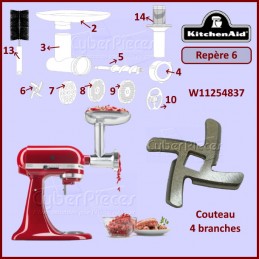 Couteau 4 branches W11614119 Kitchenaid 5KSMMGA0 CYB-131230