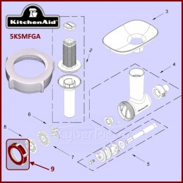 Écrou de serrage W11445834 Kitchenaid 5KSMFGA CYB-321013